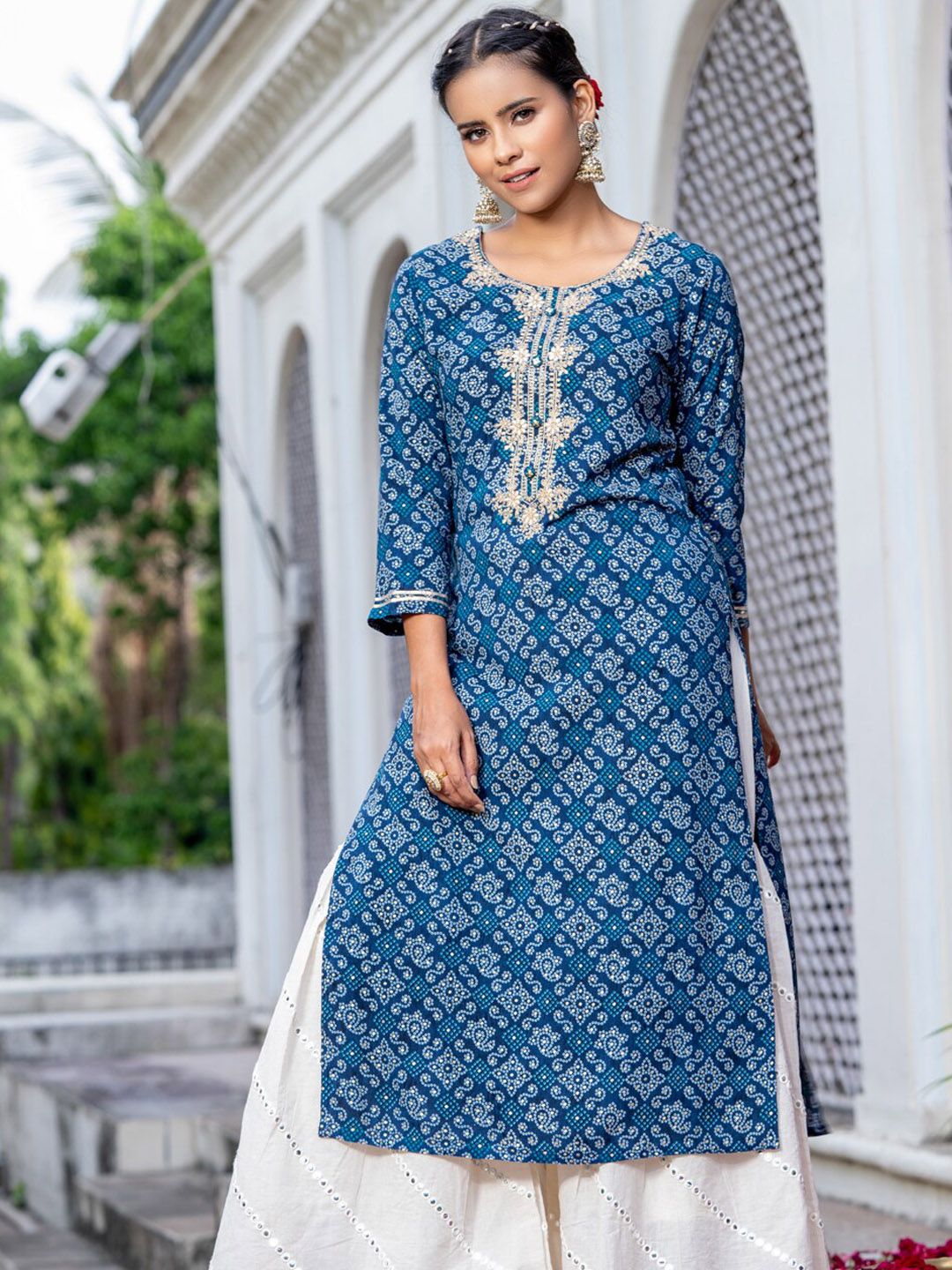 Dhiyona OD  Ethnic Motifs Printed Kurta