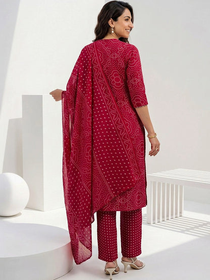 Women Ethnic Motifs Printed Regular Kurta with Trousers & With Dupatta