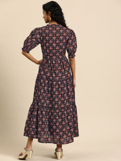 Dhiyona AY Women's Floral Printed Maxi Dress