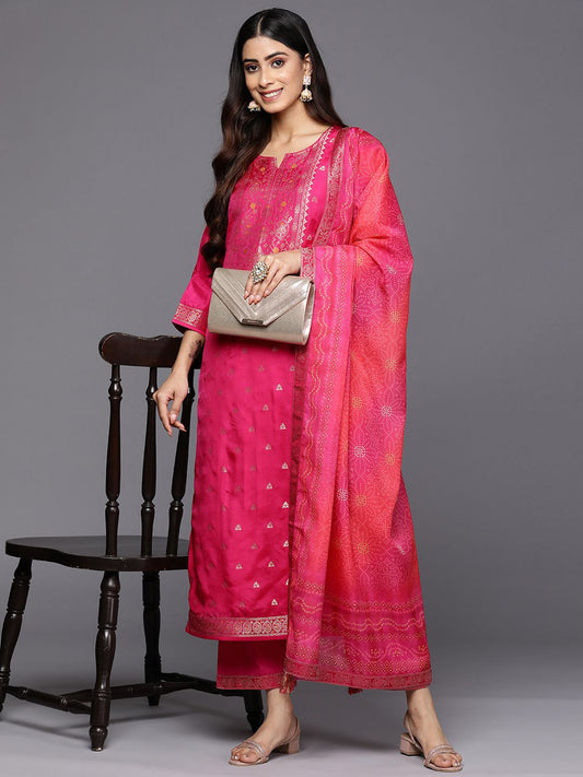 Women Ethnic Motifs Embroidered Kurta with Trousers & Dupatta
