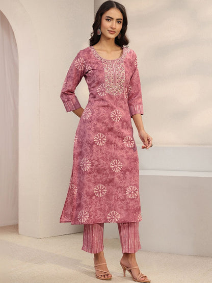 Women Ethnic Motifs Printed Regular Thread Work Kurta with Trousers & With Dupatta