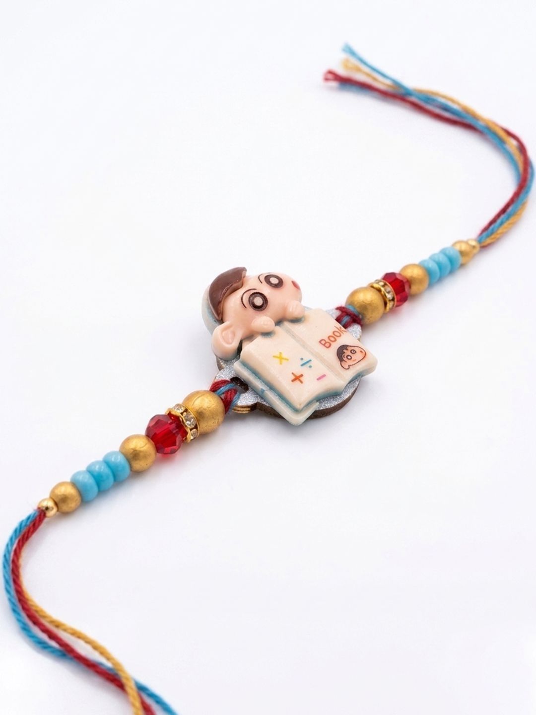 Dhiyona Kids Shinchan Character Artificial Beads Thread Rakhi