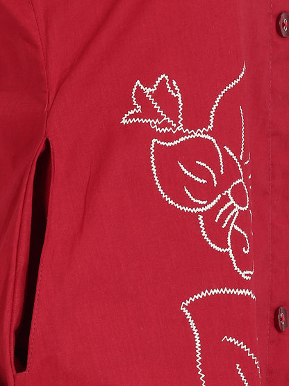 Floral Printed Regular Pure Cotton Kurta with Pyjamas