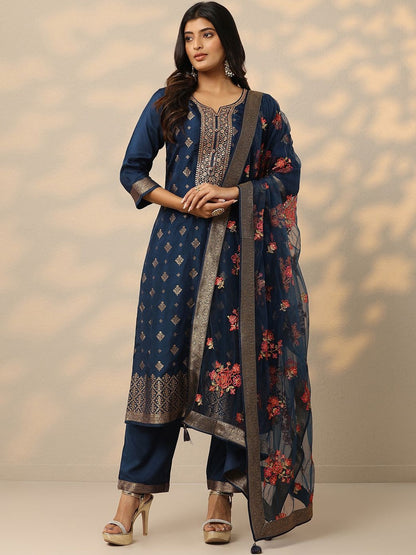Women Solid Printed Kurta with Trouser