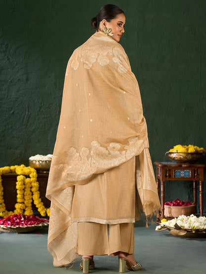 Dhiyona KL Women Ethnic Motifs Thread Work Kurta And Palazzos & With Dupatta
