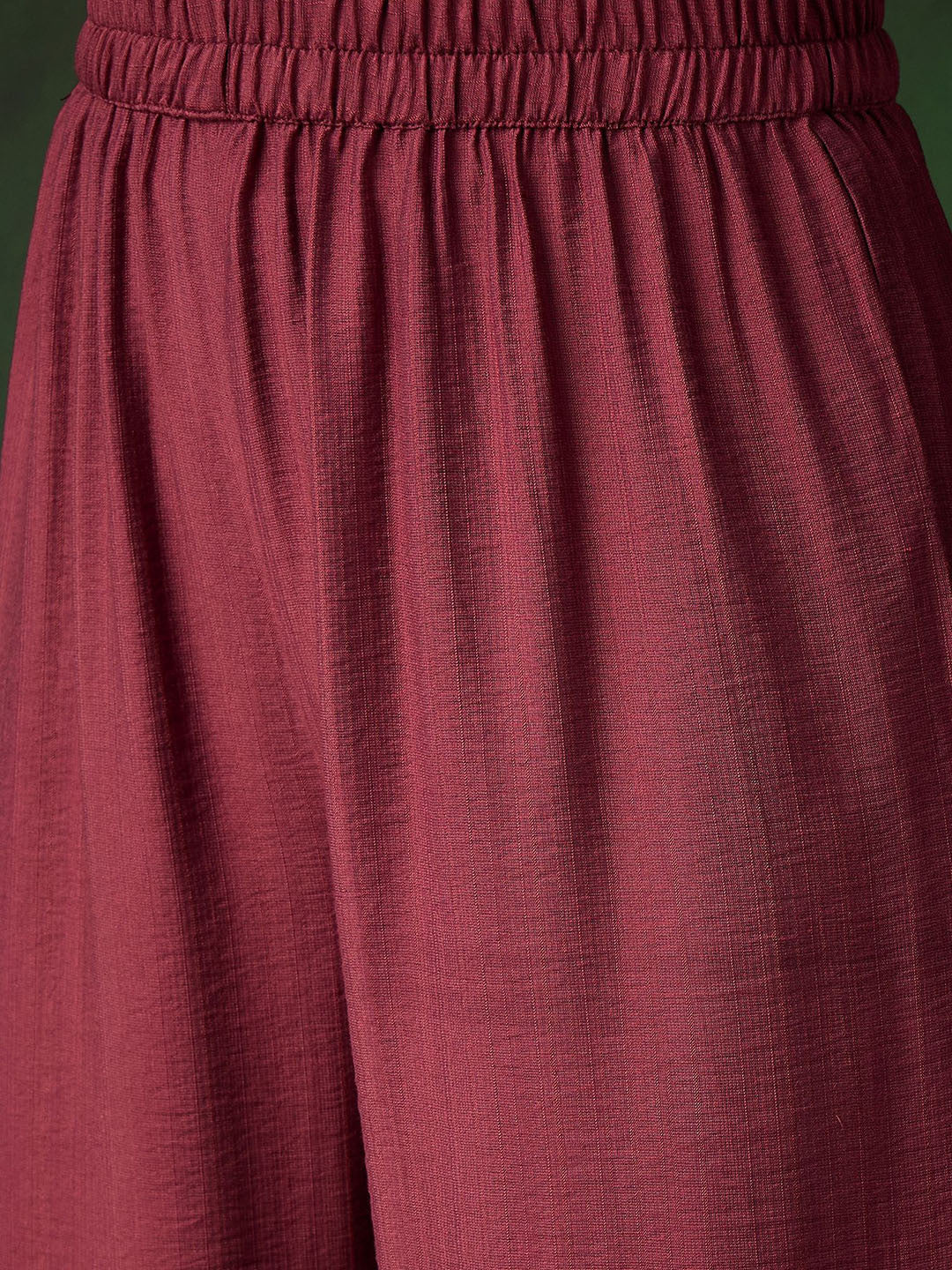 Ethnic Motifs Yoke Design Sequinned Straight Kurta & Trousers