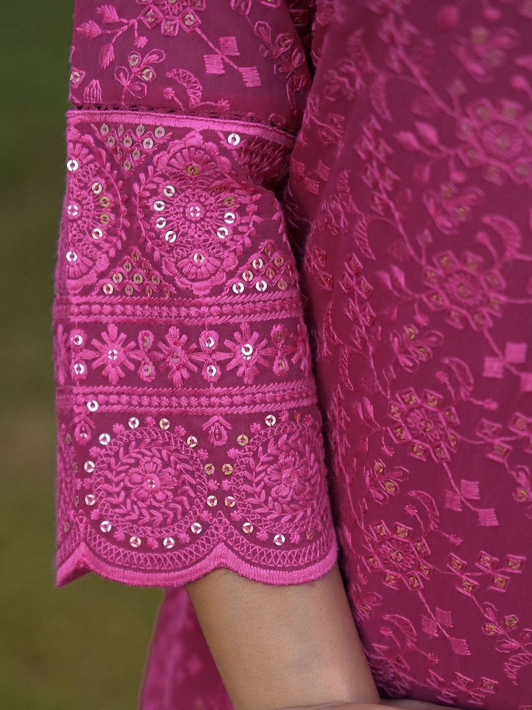 Dhiyona HOP Embroidered Kurta With Sharara & Dupatta