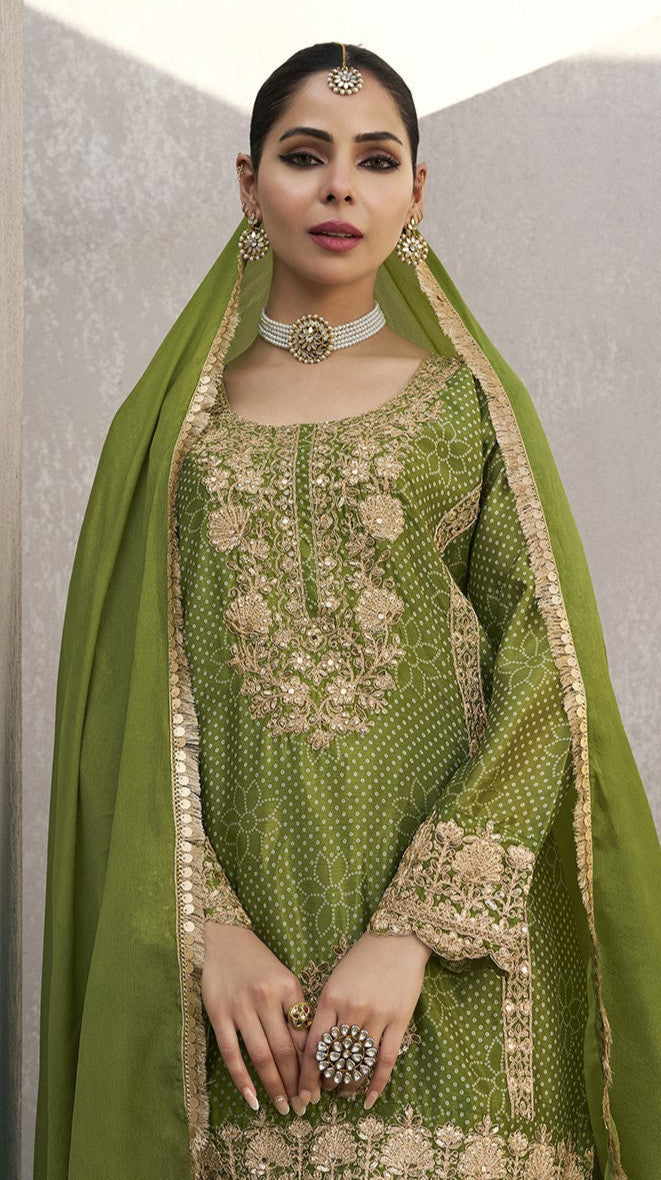 Zarkash Fern Full Work Suit Set