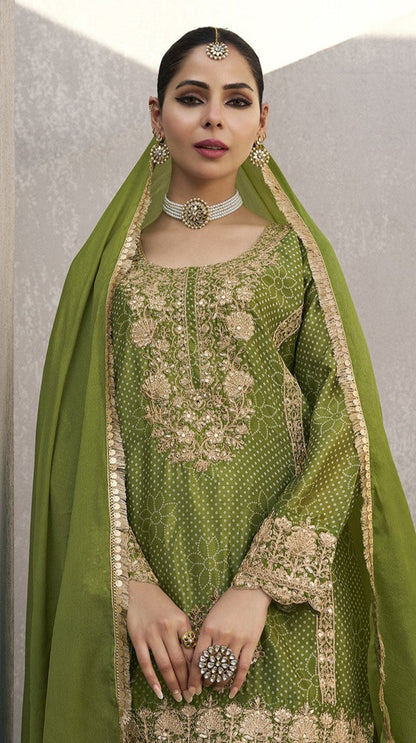 Zarkash Fern Full Work Suit Set