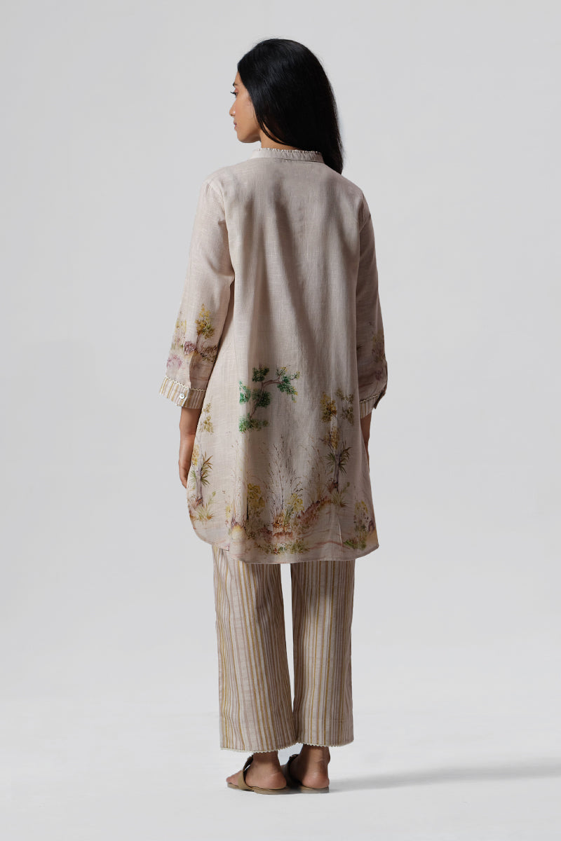 Women's Birch Cream Cotton Linen Co-ord Set