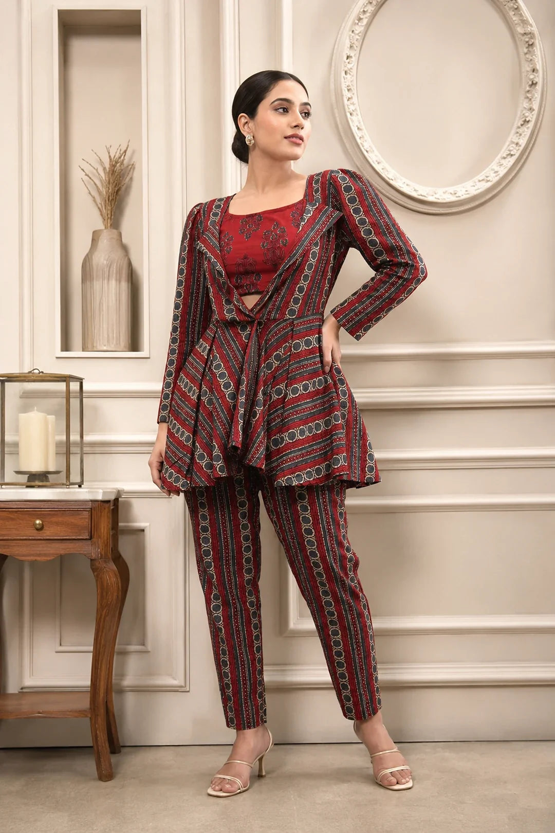 Shanaya Top-Pants & Blazer Set