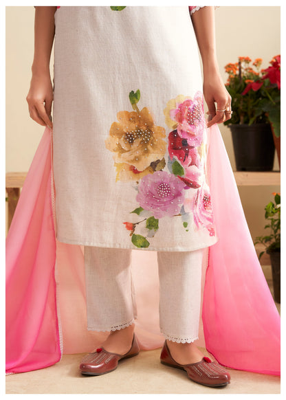 Lisba Rosy Linen Cotton Suit Set