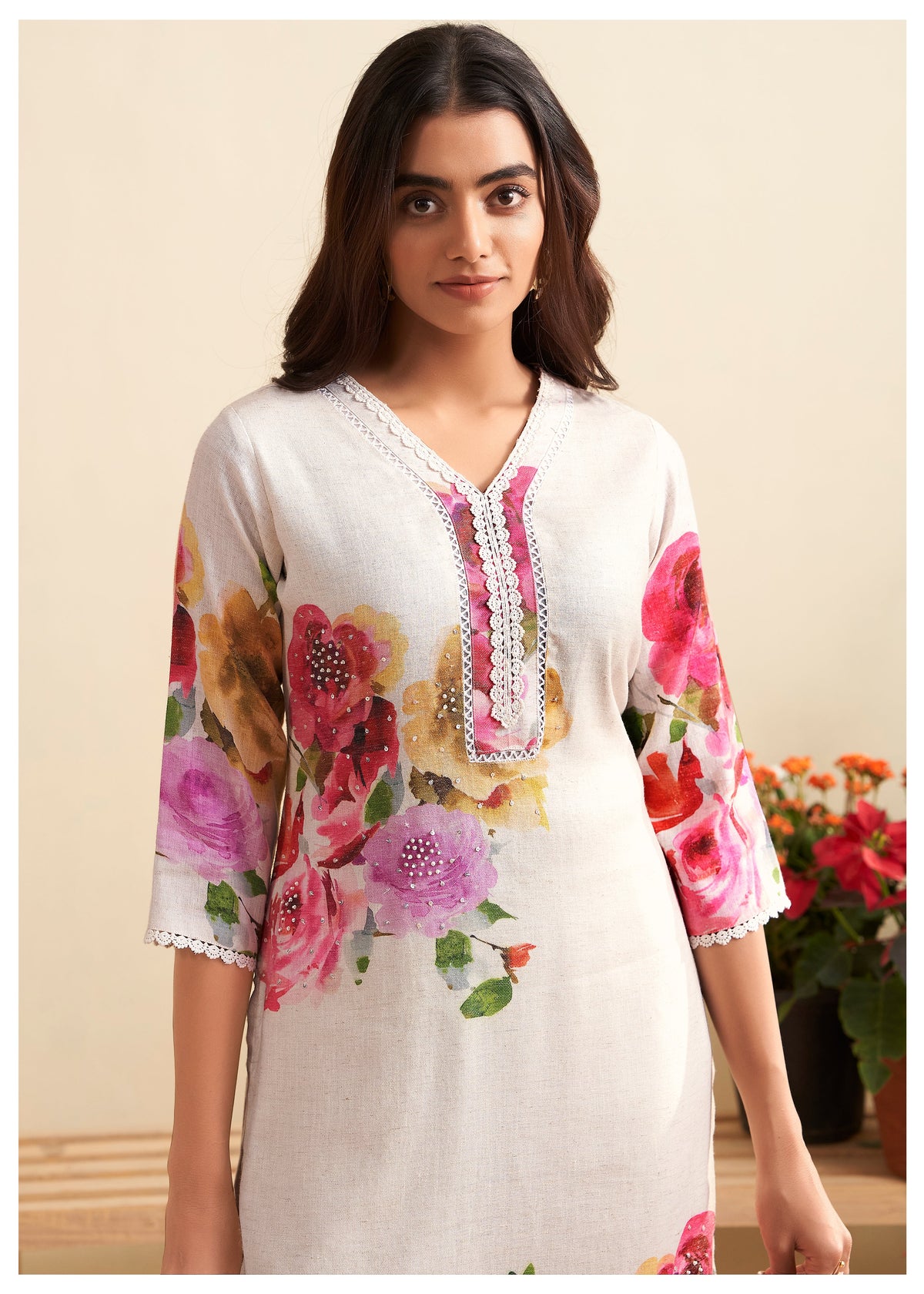Lisba Rosy Linen Cotton Suit Set
