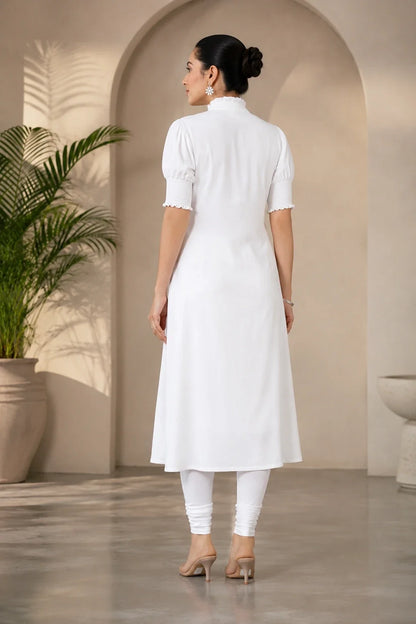 Ayra Smocked-Buttoned Kurta