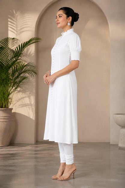 Ayra Smocked-Buttoned Kurta