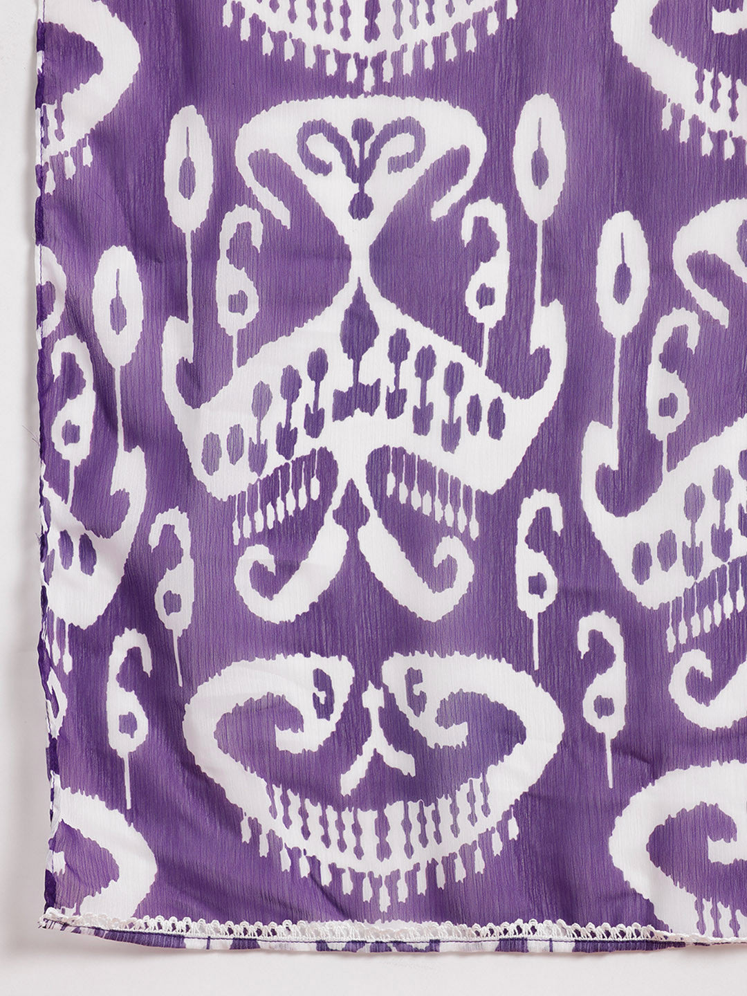 Ethnic Motifs Print Strappy Pure Cotton Kurta with Sharara & Dupatta