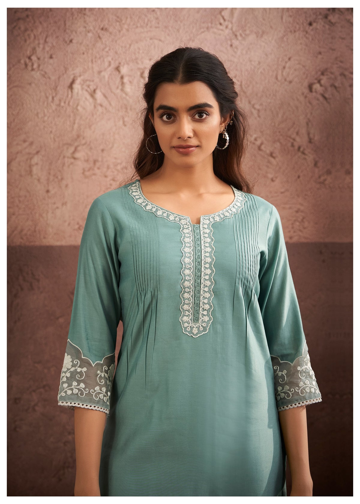 Lisba Teal Embroidered Lawn Suit Set