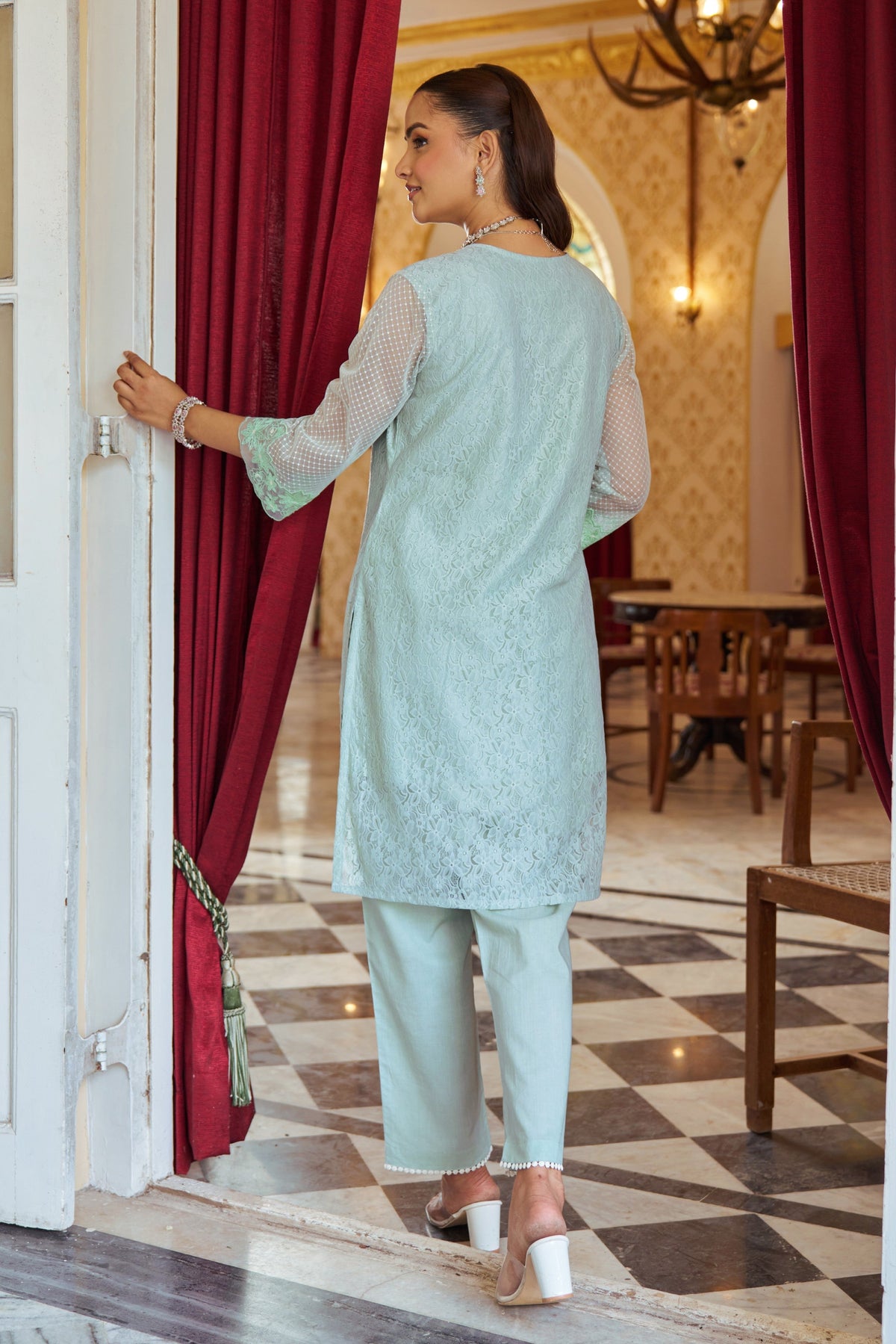 Anumeha Tiffany embroided co-ord set