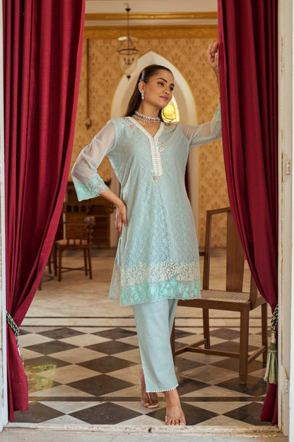 Anumeha Tiffany embroided co-ord set