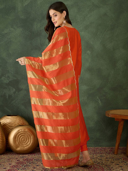 Dhiyona KL Women Embroidered A-Line Kurta Set