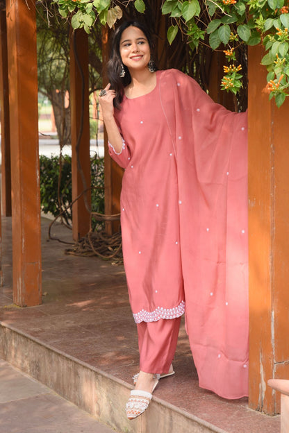 Dusty Rose Kurta Set