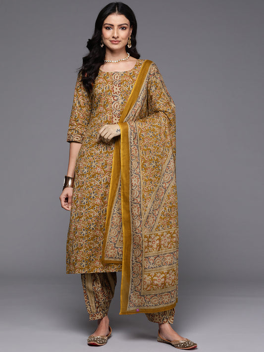 Floral Printed Regular Pure Cotton Kurta with Salwar & Dupatta