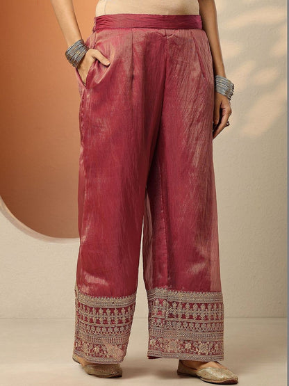 Dhiyona LL Women Ethnic Motifs Embroidered Regular Thread Work Kurta with Palazzos & With Dupatta