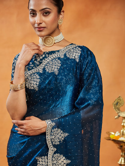 Dhiyona KS Women's Embellished Embroidered Saree