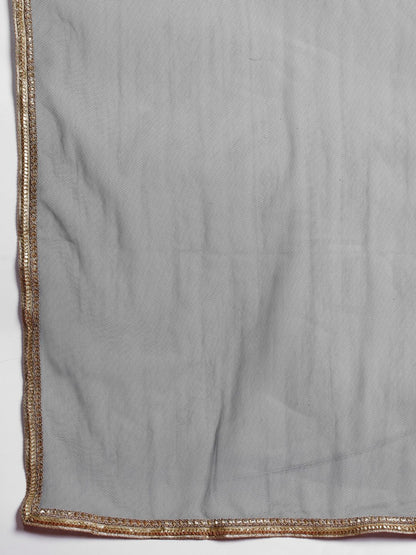 Dhiyona AN Tyohaar Foil Print Kurta with Sharara & Dupatta