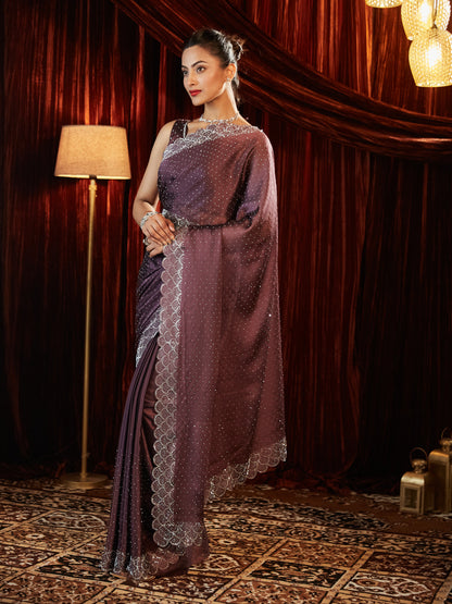 Dhiyona KS Women's Embellished Beads and Stones Saree