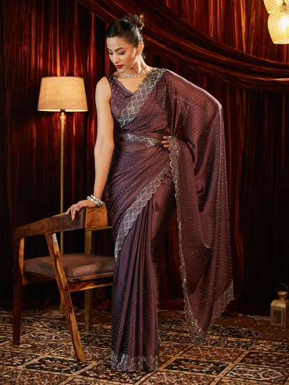 Dhiyona KS Women's Embellished Beads and Stones Saree