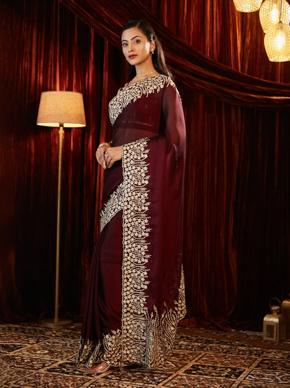 Dhiyona KS Women's Embroidered Saree