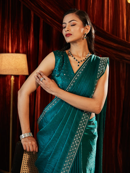 Dhiyona KS Women's Beads and Stones Embellished Saree