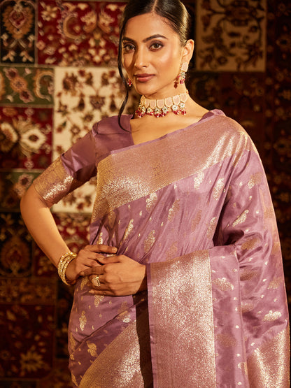 Dhiyona KS Women's Woven Design Zari Art Silk Banarasi Saree