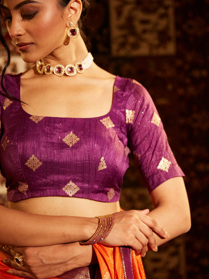 Dhiyona KS Women's Ethnic Motifs Zari Banarasi Saree