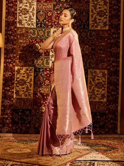 Dhiyona KS Women's Women  Woven Design Zari Art Silk Banarasi Saree