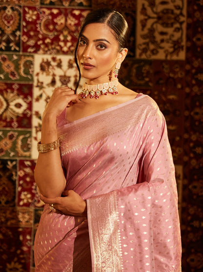 Dhiyona KS Women's Women  Woven Design Zari Art Silk Banarasi Saree