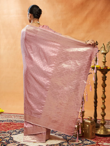 Dhiyona KS Women's Woven Design Ethnic Motifs Zari Banarasi Saree
