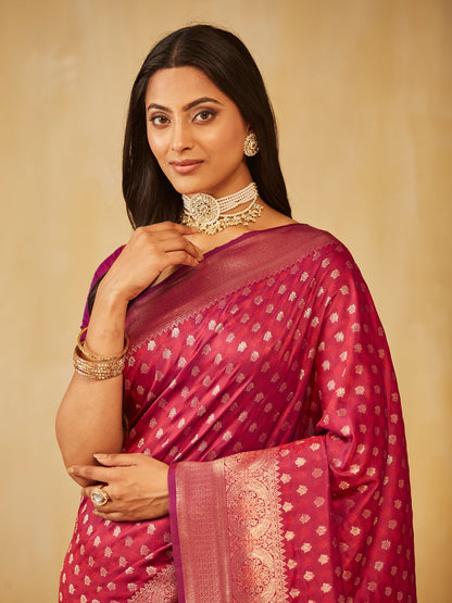 Dhiyona KS Women's Ethnic Motifs Zari Art Silk Designer Banarasi Saree