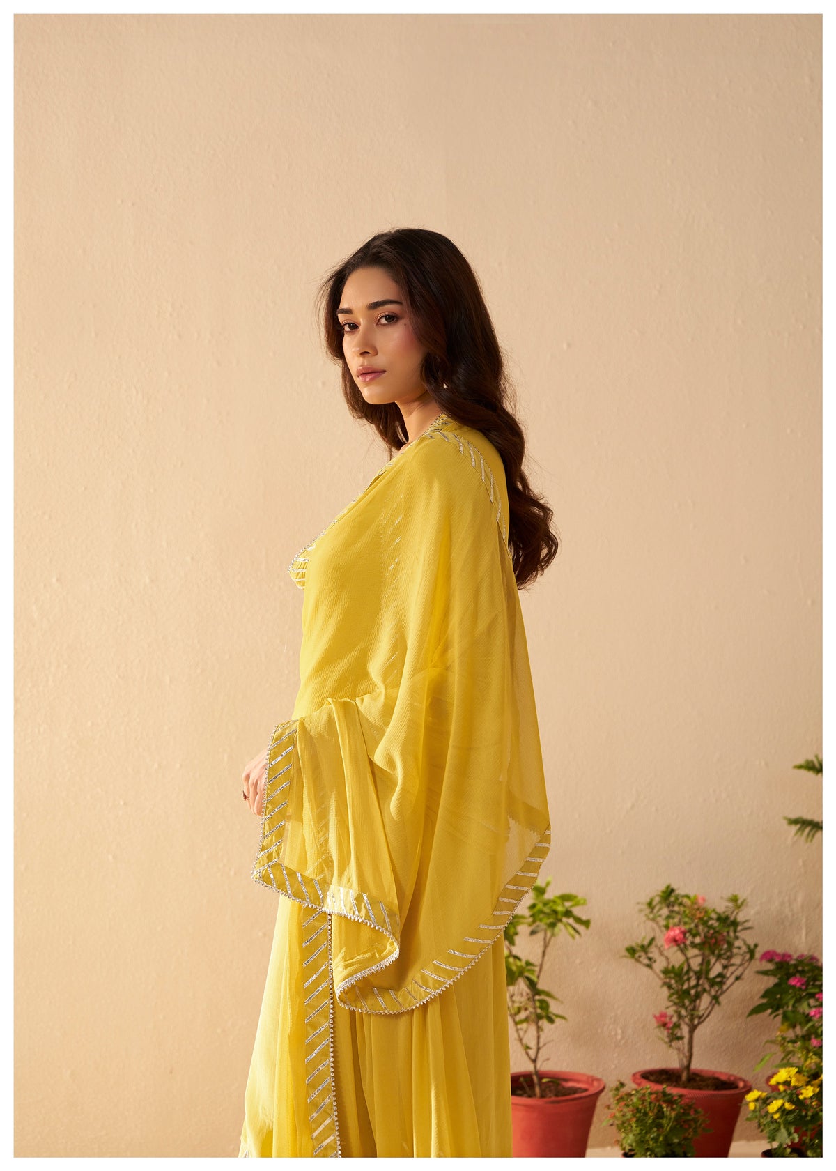 Albeli Lemon Applique work Premium suit set