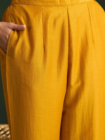 Dhiyona IE Women Ethnic Motifs Embroidered Regular Kurta with Trousers & With Dupatta