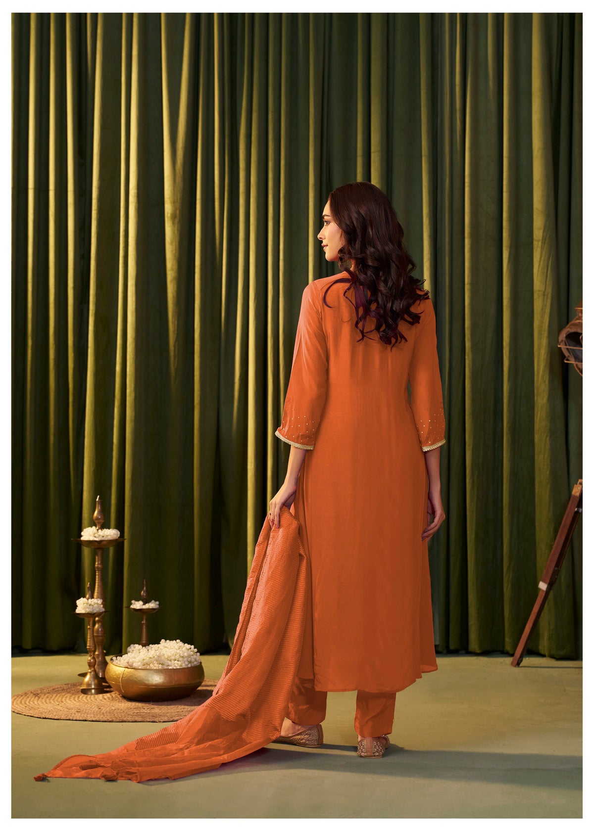 Albeli Apricot Premium Full work suit set