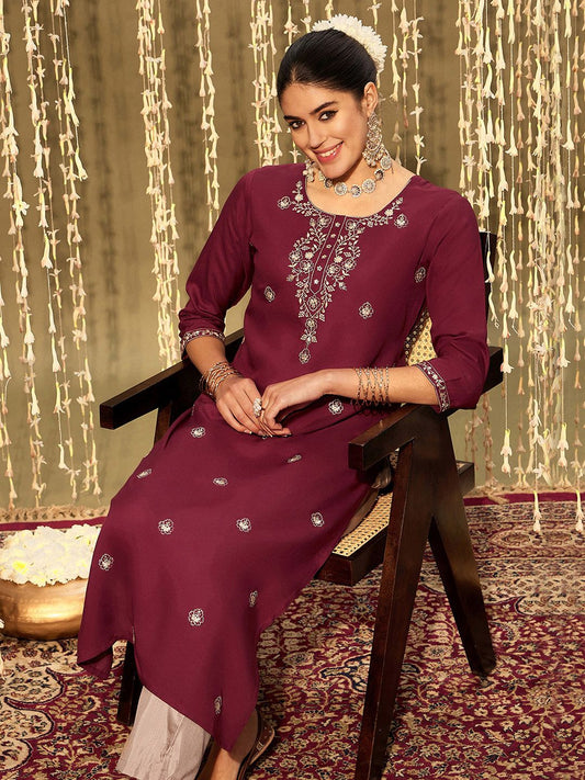 Dhiyona IE Women Floral Embroidered Floral Kurta