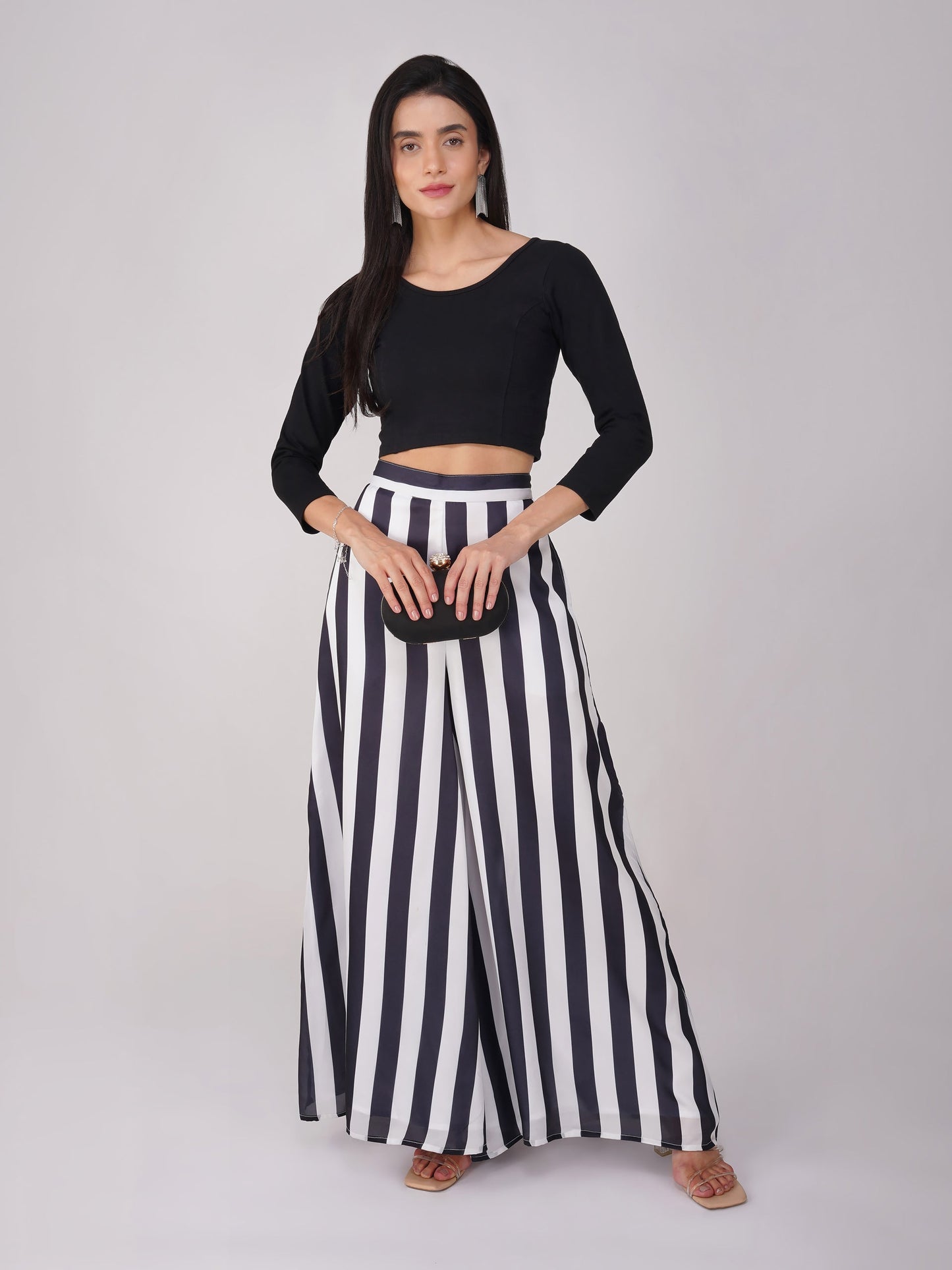 Dhiyona ST Blouse - Stretchy Black LONG Sleeve Blouse