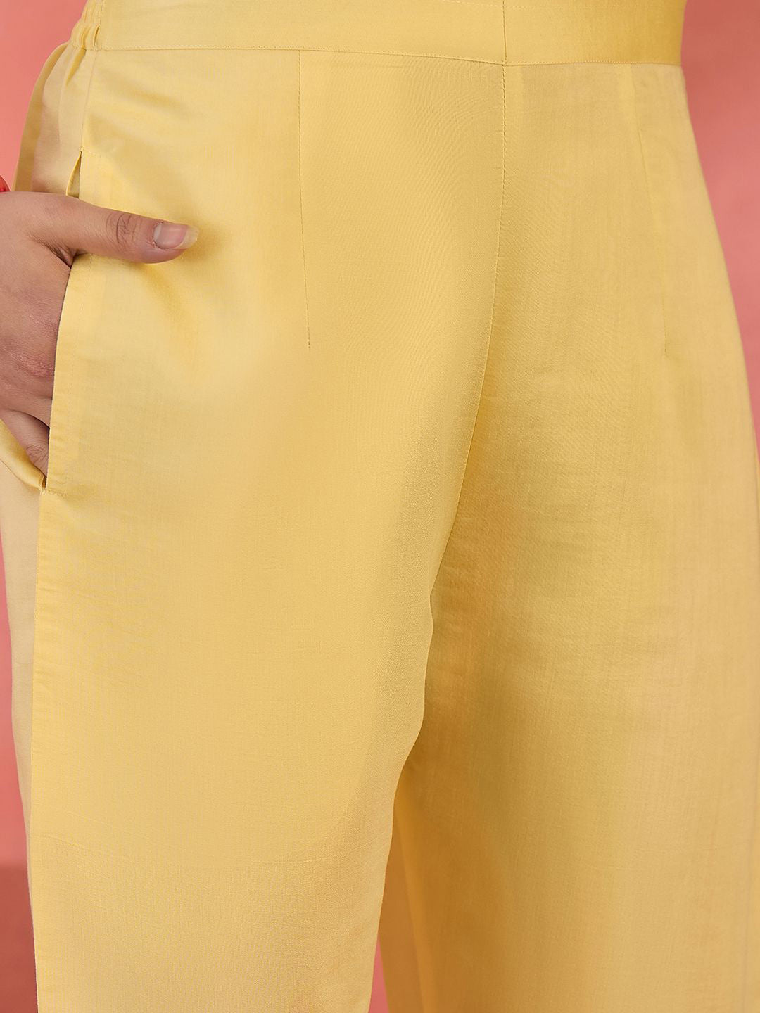 Zari Sequence Embroidered Straight Kurta & Trousers With Dupatta