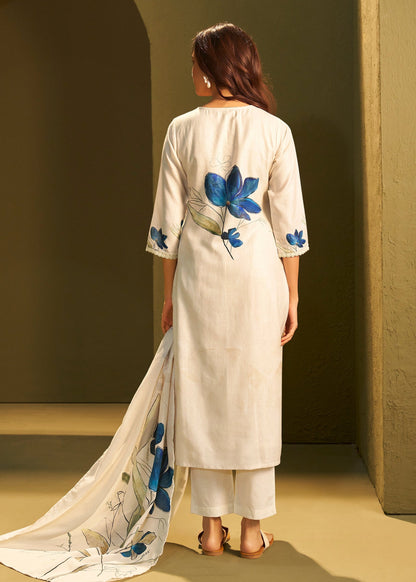 Itrh hibis Linen Suit set