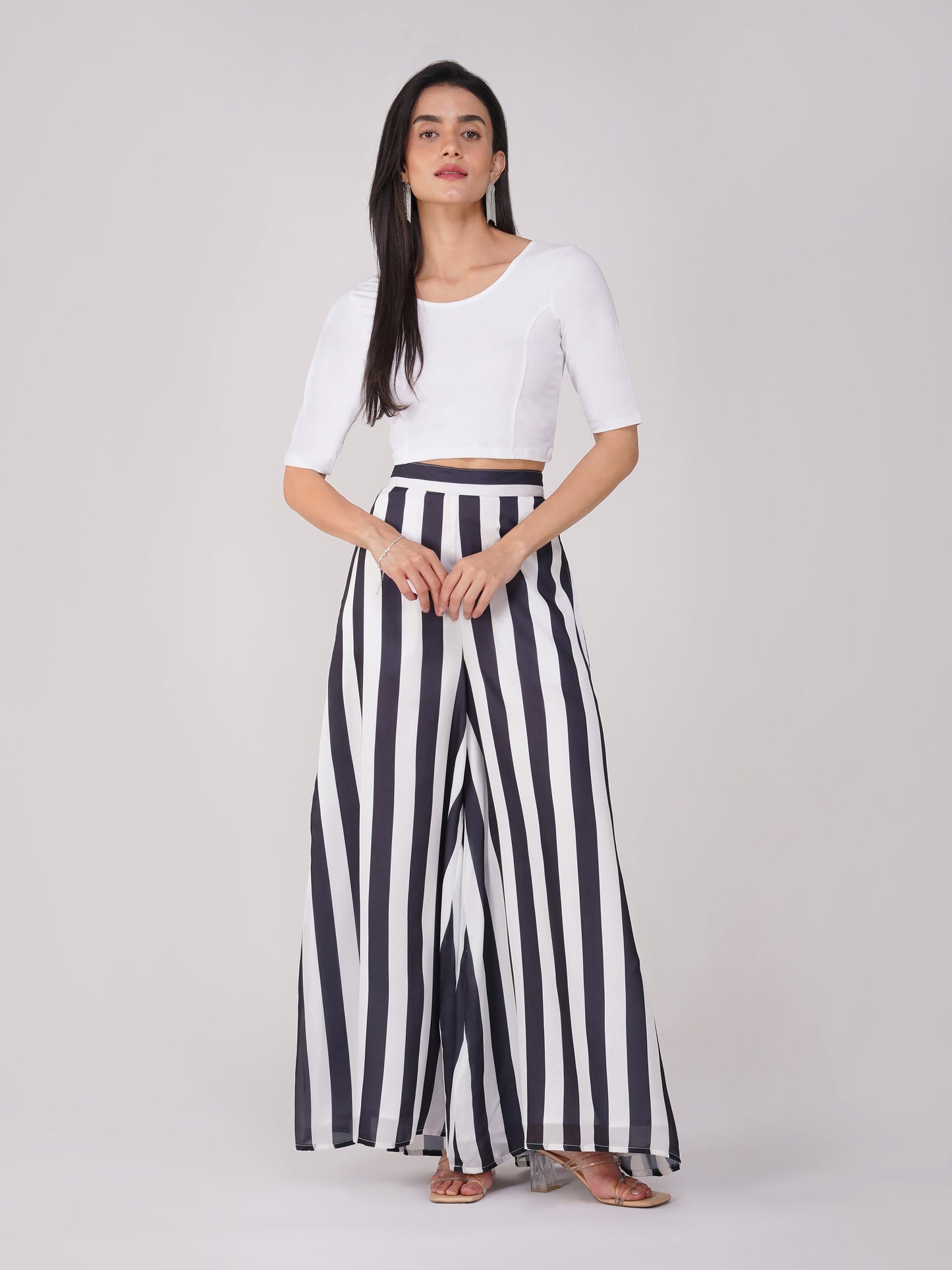 Dhiyona ST Women's ComfortEase 4-Way Stretch White Short Sleeve Blouse