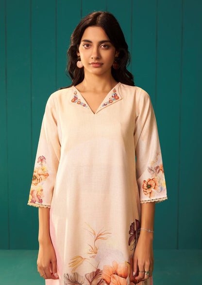 Itrh Melon cotton linen suit set