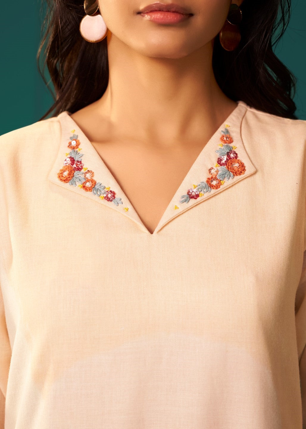 Itrh Melon cotton linen suit set