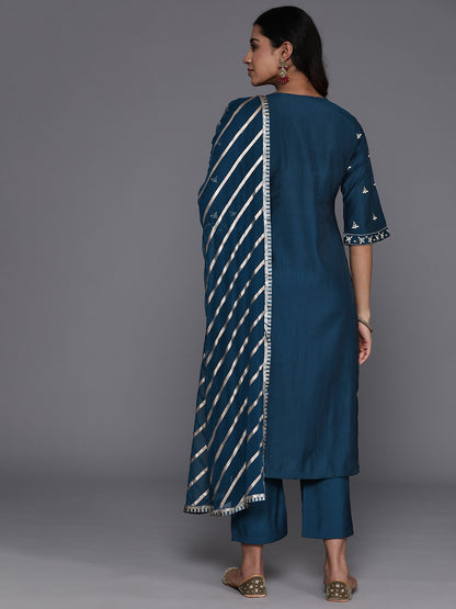 Women Floral Yoke Design Regular Kurta with Trousers & Dupatta